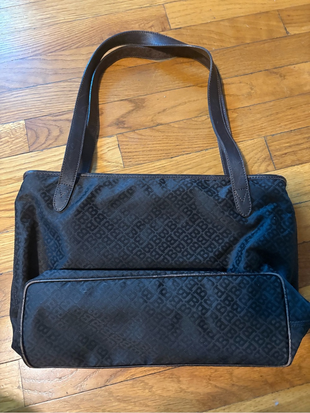 Bally Black Shoulder Tote with Gold Buckle - Picture 5 of 12